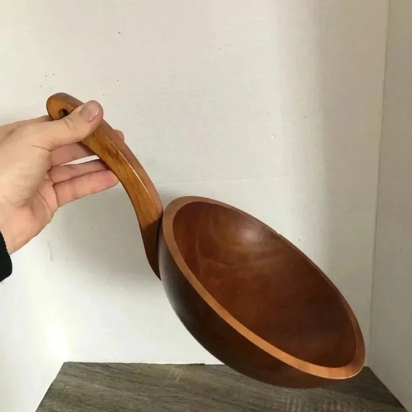 Vtg Baribocraft Wood  Handled Bowl - Picture 6 of 9